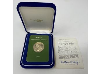 1976 One Hundred Dollar Coin Of Guyana