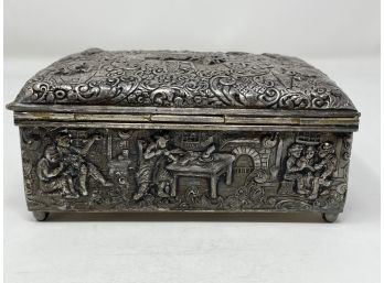 Antique Tin Covered Box