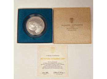 1972 Panama 20 Balboas Coin