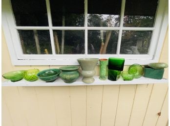 Garden Pottery And Glassware Lot 2
