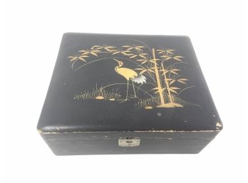 1800s Paper Mache Box Handpainted