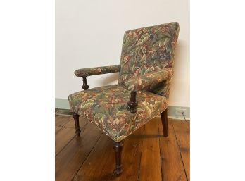 Floral Upholstered Armchair