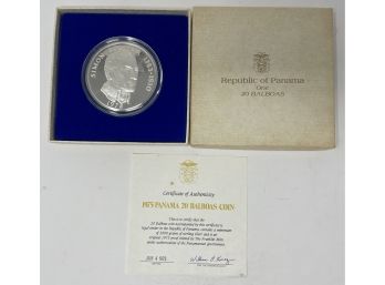 1975 Panama 20 Balboas Coin