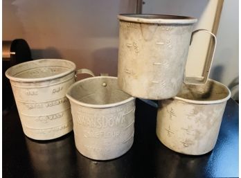 Antique Tin Measure Cups