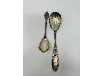 Antique Scalloped Sterling Spoons