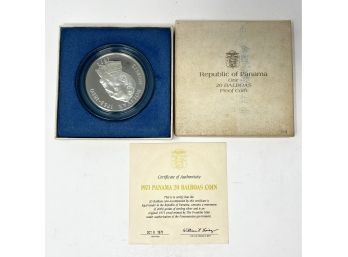 1971 Panama 20 Balboas Coin
