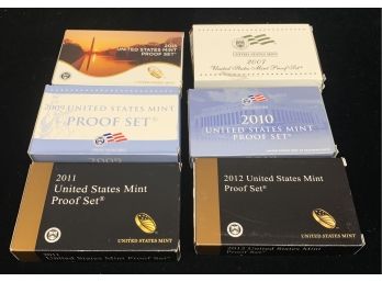 Lot Of (6) United States Mint Proof Sets