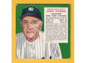 1953 Redman Tobacco Casey Stengel