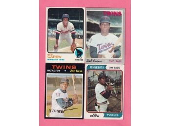 4 Rod Carew Baseball Cards