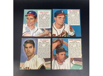 4 Redman Tobacco Baseball Cards