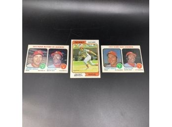 3 Johnny Bench Baseball Cards