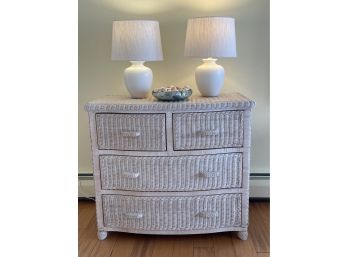 Beautiful White Wicker Dresser