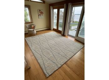 West Elm Staggered Diamond Wool Area Rug - Like New -