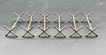 Silver X Form Knife Rests Set Of 6 In 800 Silver