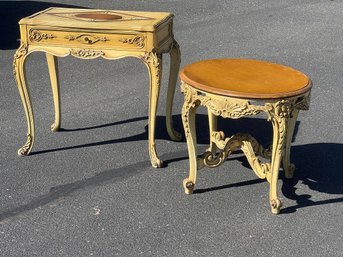 Pair Vintage French Country Accent Tables