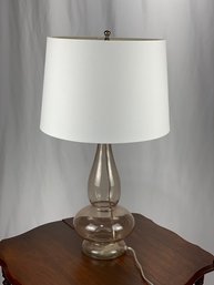 Pottery Barn Pink Blown Glass Table Lamp