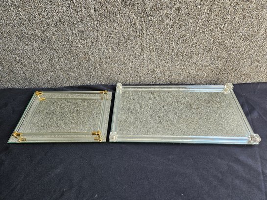 B266 - Two Mirror Dresser Trays - 11'x8' & 16'x9' - LOCAL PICKUP ONLY