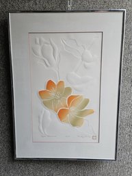 A8 - Roslyn Rose - Apple Blossoms - Water Color On Relief Paper - 20'x27.5' - LOCAL PICKUP ONLY