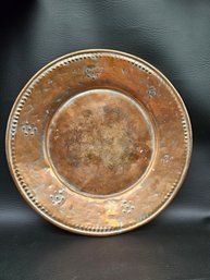 S7 Tin With Copper Infused Plate-Wall Hanger/Decorator Plate - 13'x1.75'