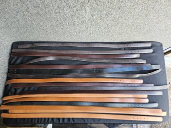 S75 - Calfskin & Cowhide Leather Belts Lot #2 - 42' To 45' & 1'to1.25' Wide