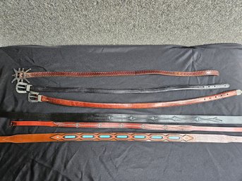 S187 - Various Leather Belts From Onyx And Others - 37' To 54'