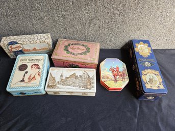 B45 - Lot Of Tins Various Sizes From 7to12' By 4.6 To 6' & 1.5 To 3.5' Tall