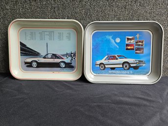 B241 - Pair Of FORD Mustang 1964-1979 Serving Trays - 13.25'x10.75'