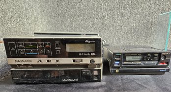 B9 - Magnavox VR8465SL01 VHS Recorder & Sony EV-c8u Hi 8 Recorder - Tested And Working - LOCAL PICKUP ONLY