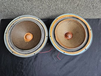 B11 - KLH Model 6 Speaker Pair #1 - 9.5' Diameter - Tested And Working!