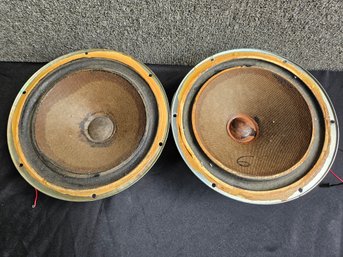 B15 - KLH Model 6 Speaker Pair #5 - 9.5' Diameter - Tested And Working!