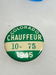 A182 Colorado Chauffeur Badge 1945 #10-75