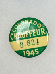 A185 Colorado Chauffeur Badge 1945 #8-824
