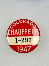 A190 Colorado Chauffeur Badge 1947 #1-297