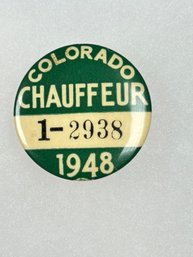 A193 Colorado Chauffeur Badge 1948 #1-2938