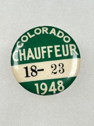A195 Colorado Chauffeur Badge 1948 #18-23