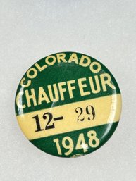 A196 Colorado Chauffeur Badge 1948 #12-29