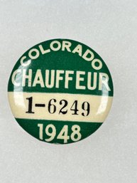 A198 Colorado Chauffeur Badge 1948 #1-6249