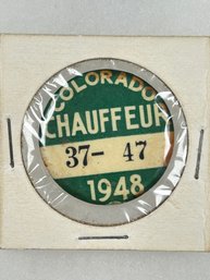 A200 Colorado Chauffeur Badge 1948 #37-47