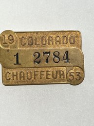 A233 Colorado Chauffeur Badge 1953 #1-2784