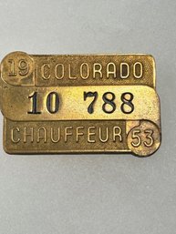 A236 Colorado Chauffeur Badge 1953 #10-788