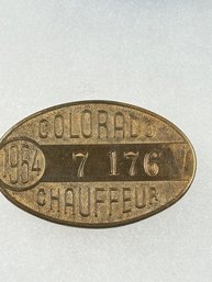 A244 Colorado Chauffeur Badge 1954 #7-176