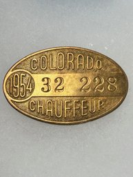 A249 Colorado Chauffeur Badge 1954 #32-228