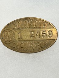 A251 Colorado Chauffeur Badge 1954 #1-2459