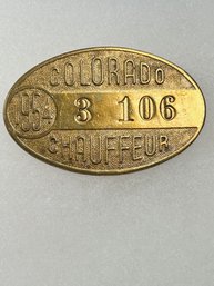 A253 Colorado Chauffeur Badge 1954 #3-106