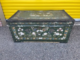 A139 Early 19th Century Chinese Decorated Chest 19x21x40' Local Pick Up Only