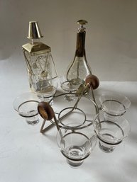 W4 MCM Mid Century Decatur Glass Set  - LOCAL PICKUP ONLY