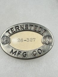 B129  Antique Ternstedt Mfg.co. Employee Badge 26 327