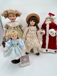 T112 Lot Of Porcelain And Stuffed Dolls