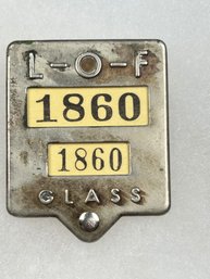 B137  Antique L.o.f  Employee Badge 1860