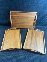 H2 3 Teak Wood Trays